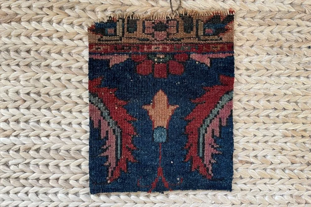 Antique Rug Framed Fragment — Weft & Wool